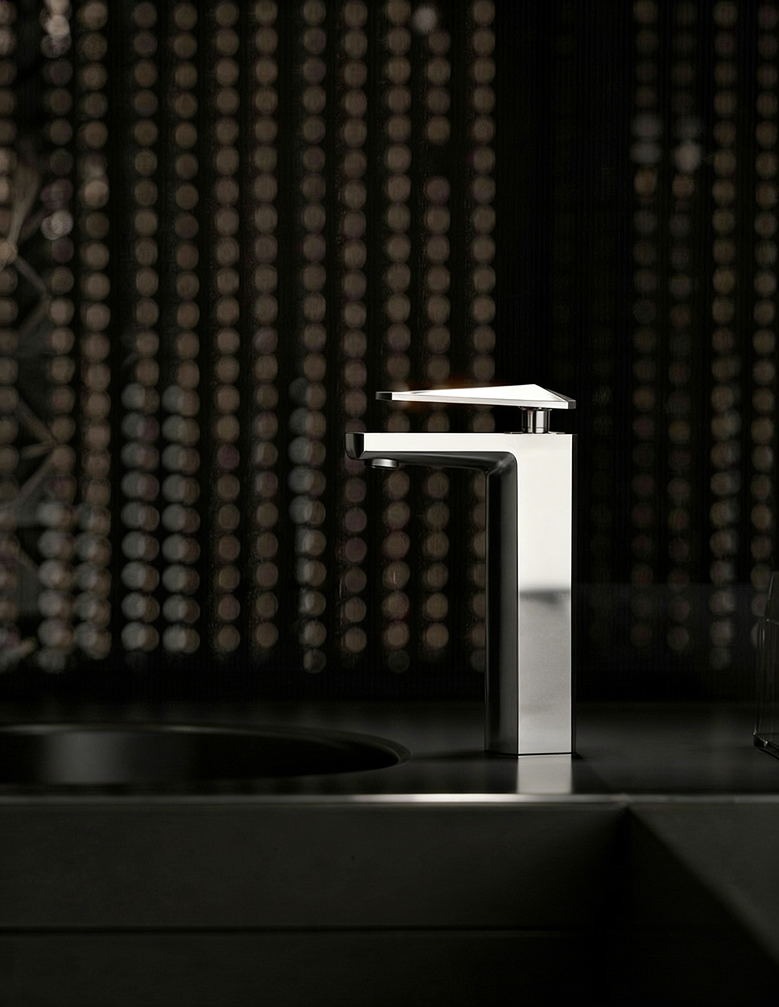 Golden Cut Basin Mixer Chrome