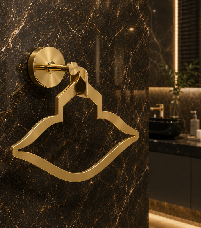 FK Towel Holder Gold