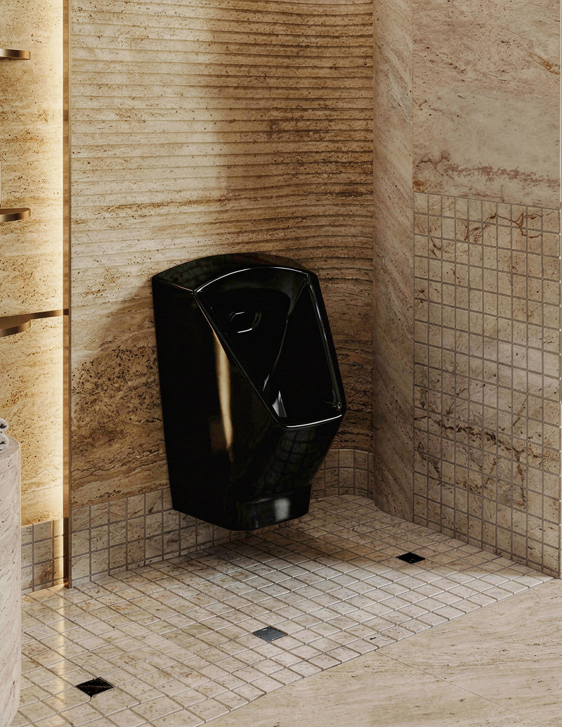 Golden Cut Urinal Black
