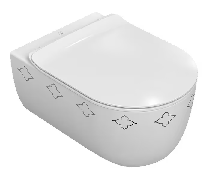 FK01 Water Closet Silver Motif