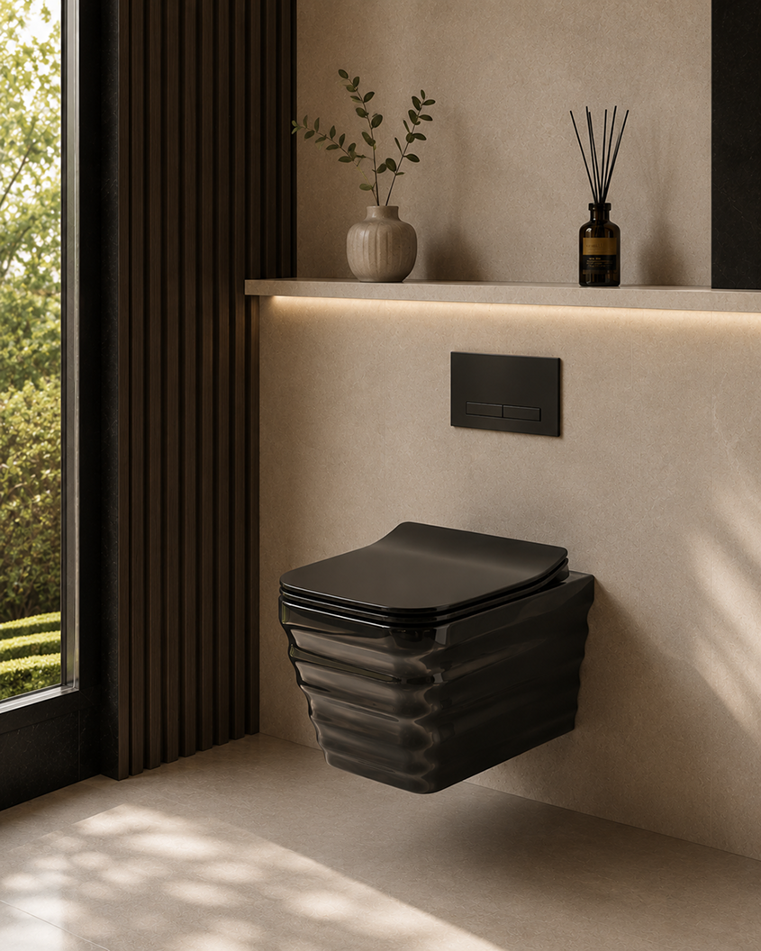 Wrinkle Water Closet Black