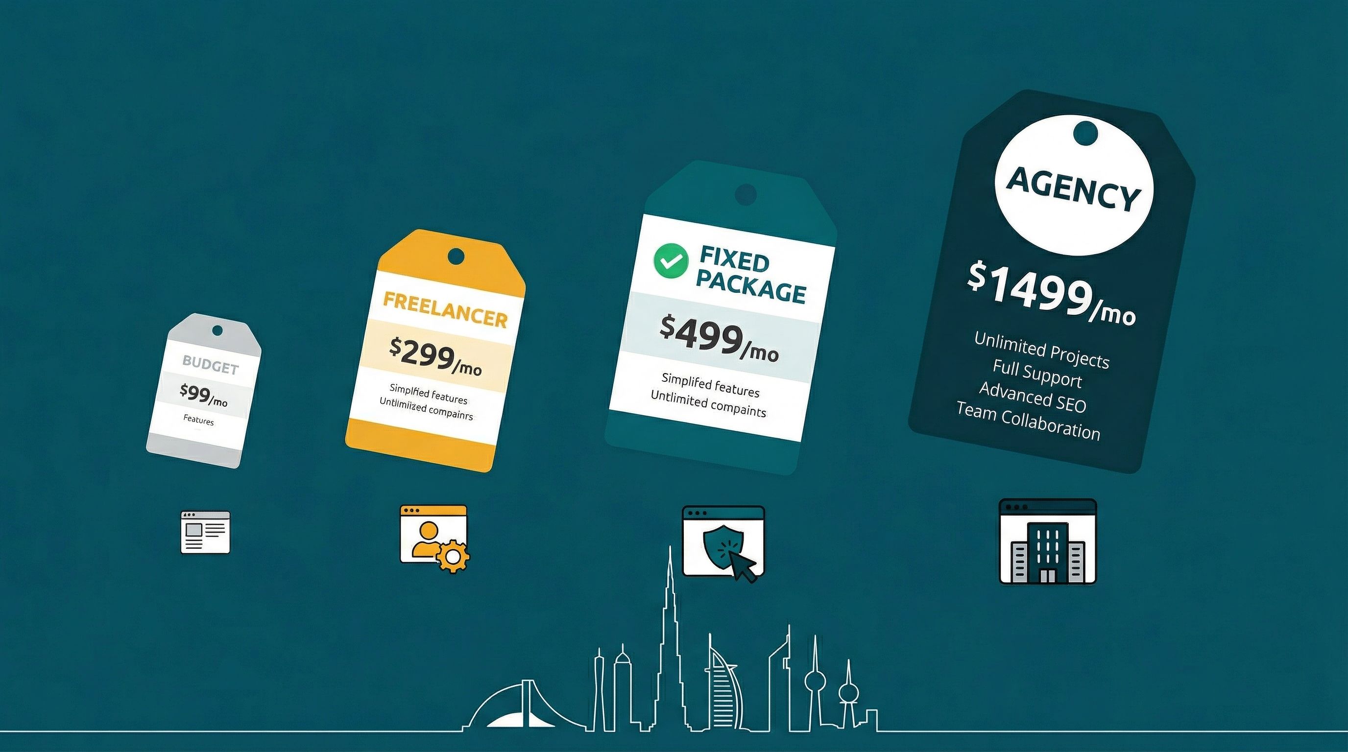 Website cost comparison in Dubai 2026