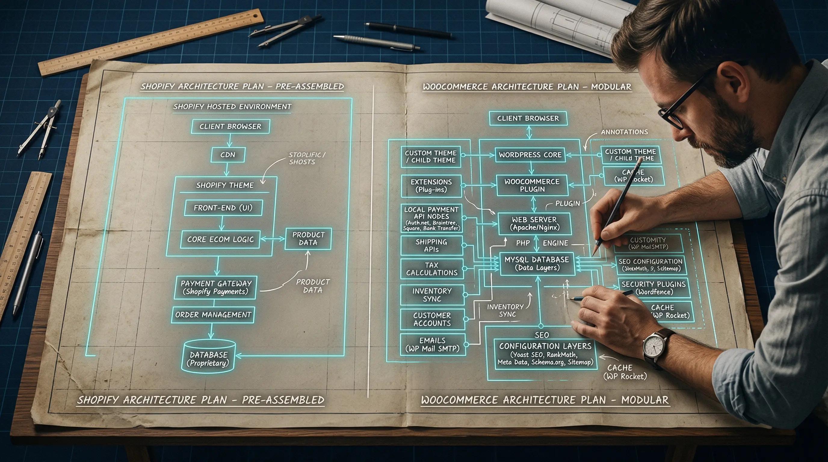 Shopify versus WooCommerce