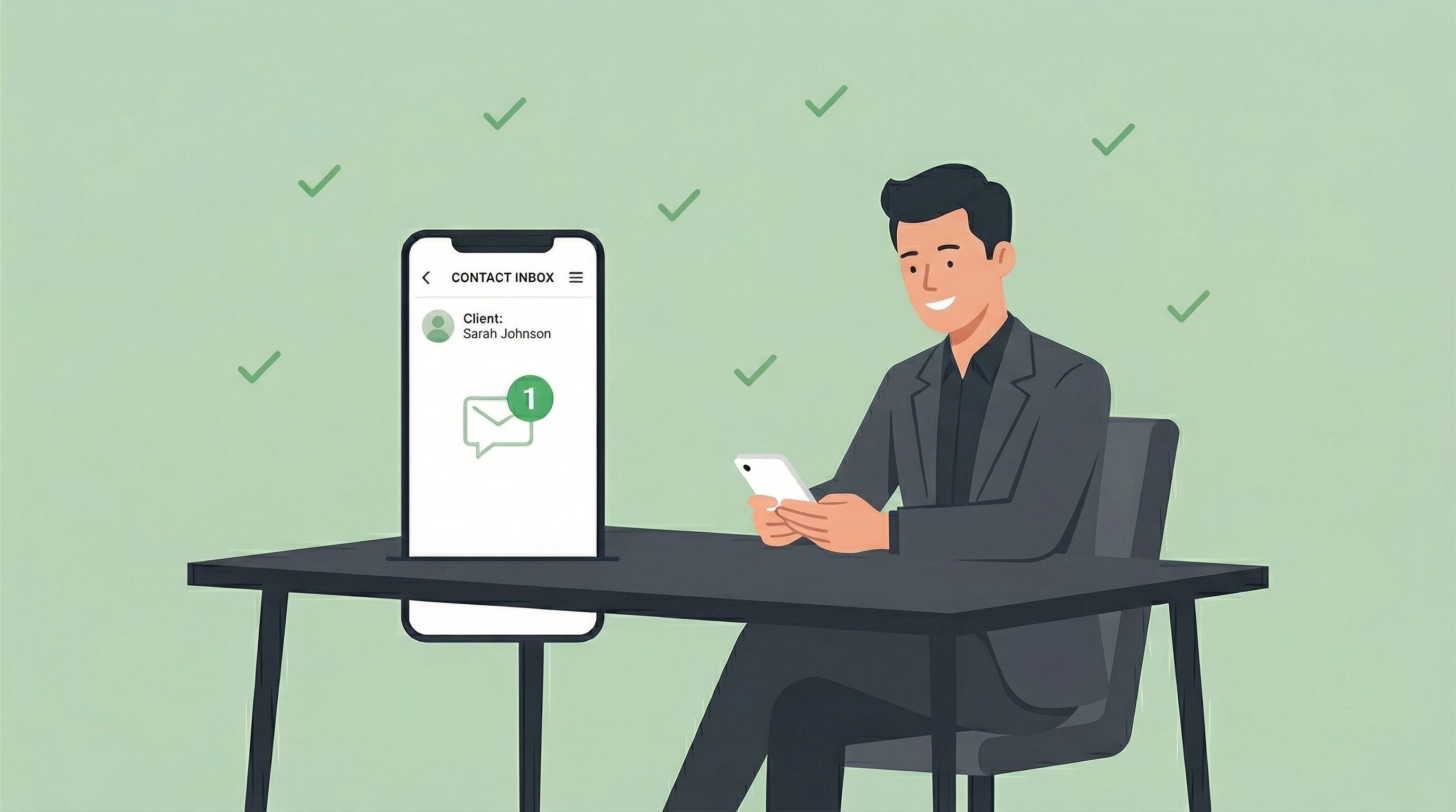 Real estate agent receiving client enquiries after fixing seven website problems