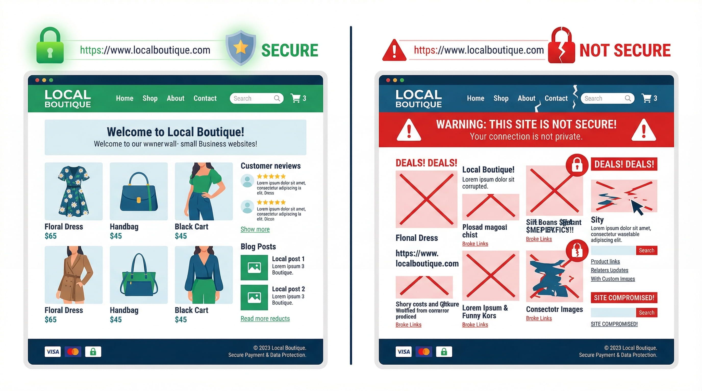 Website with weak security