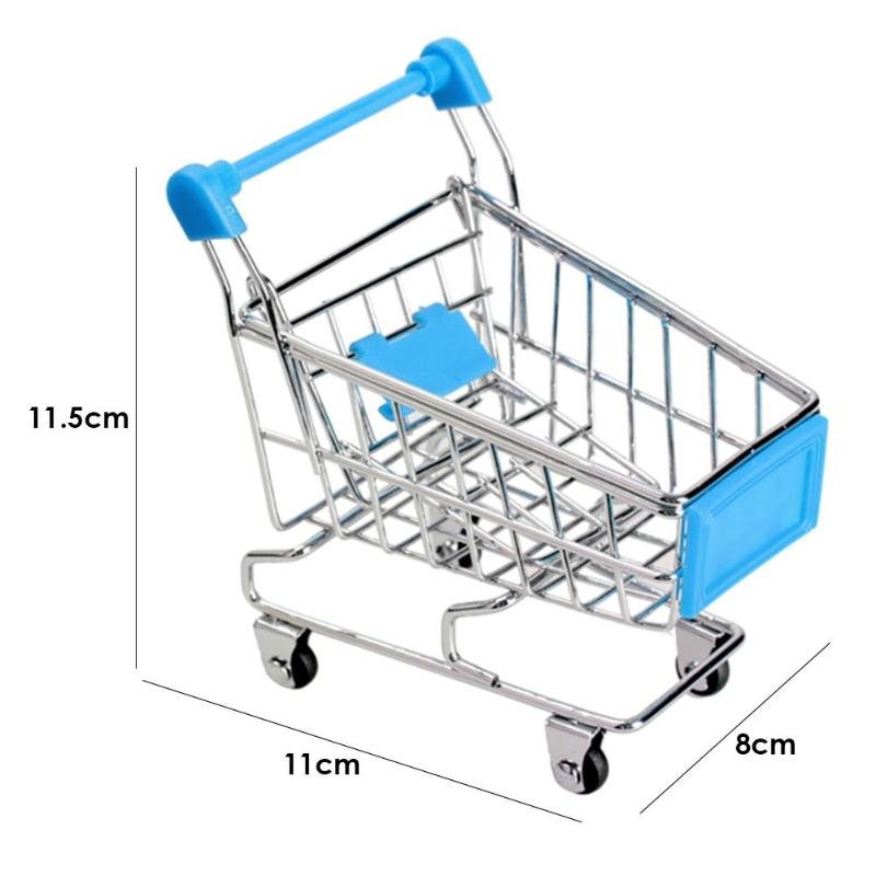Miniature Shopping Cart - Desktop Office Tools Holder