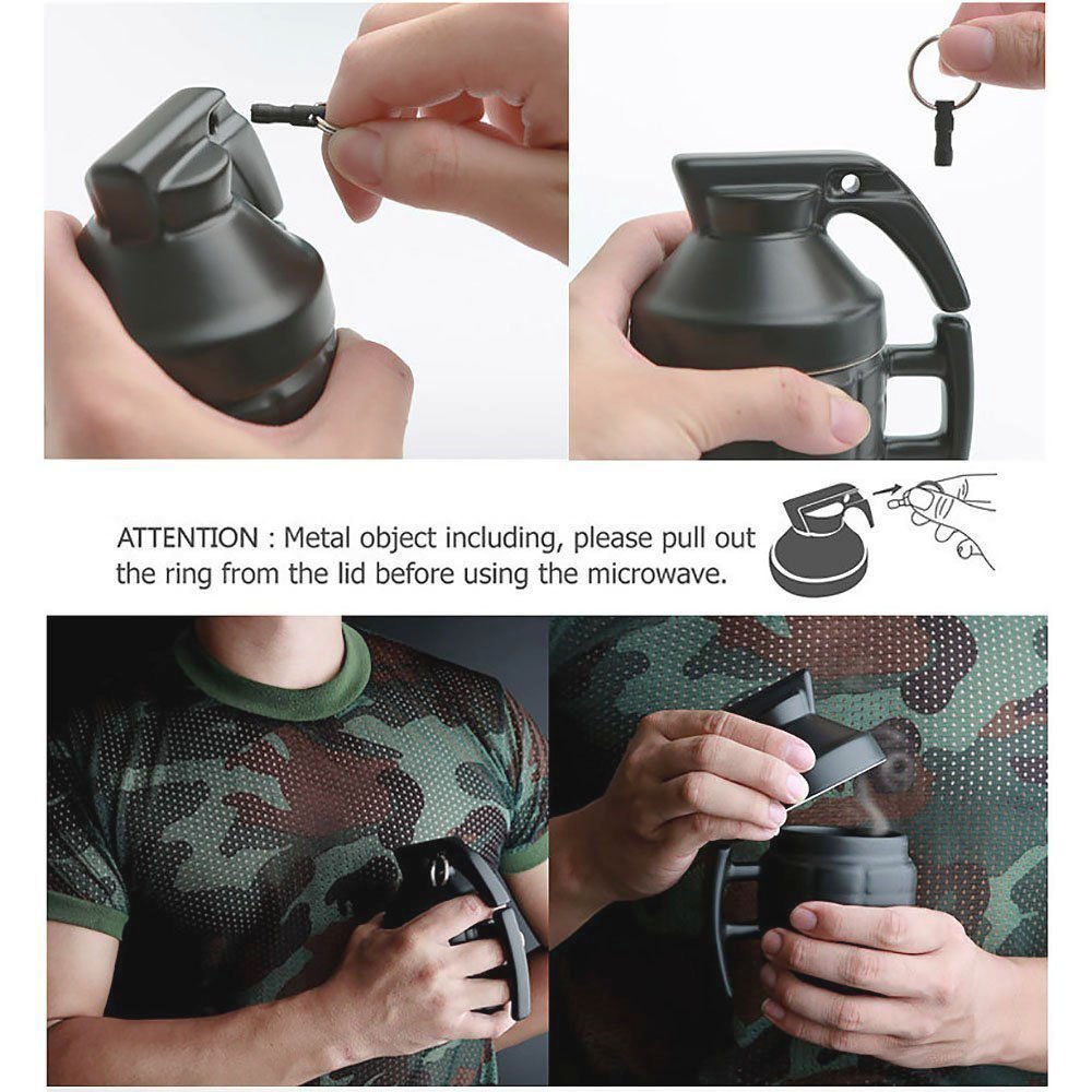 Grenade Shaped Ceramic Mug