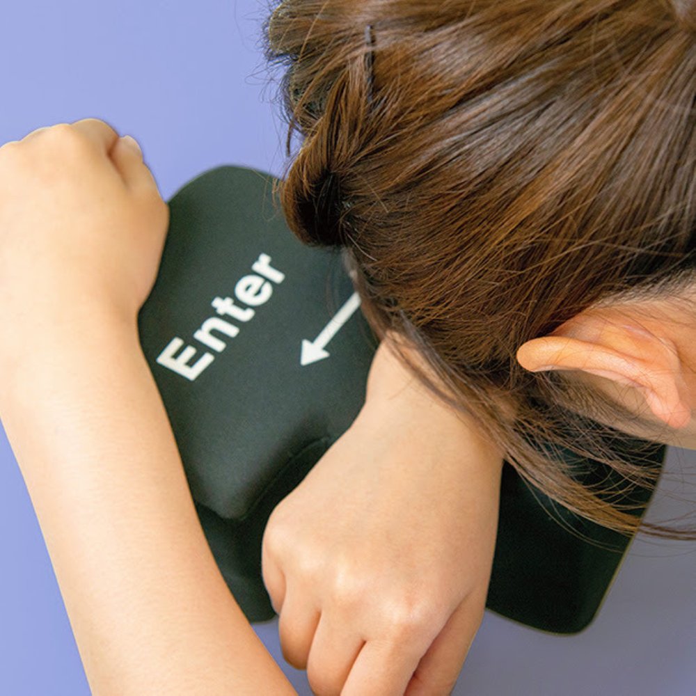 Stress Relieving Enter Button Pillow