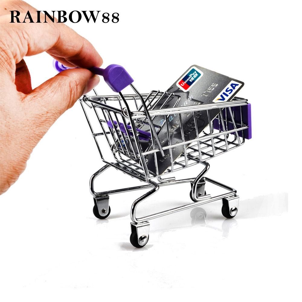 Miniature Shopping Cart - Desktop Office Tools Holder