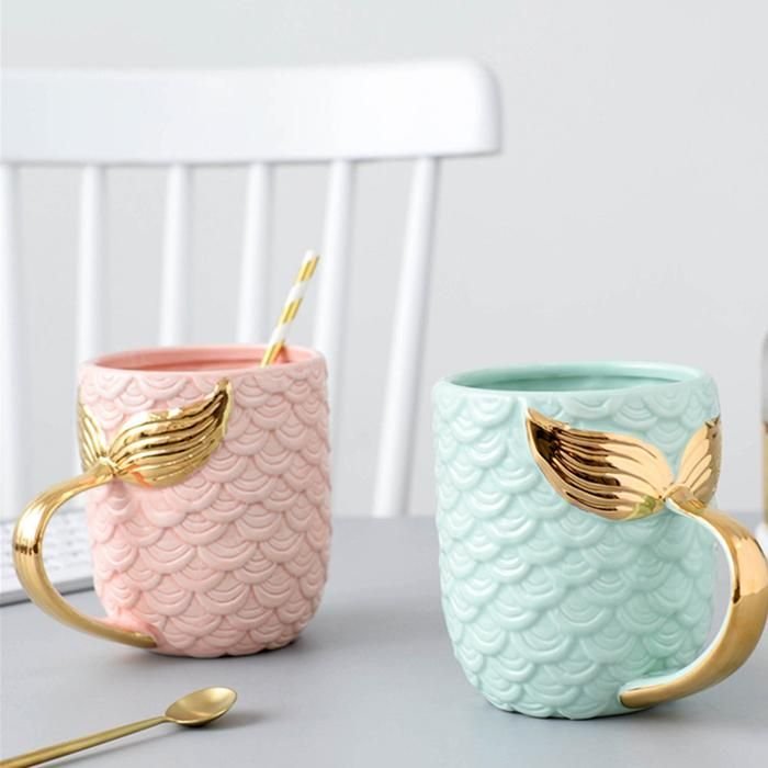 Mermaid Mug - Fish Scale and Tail Design Coffee Mug