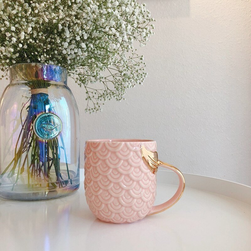 Mermaid Mug - Fish Scale and Tail Design Coffee Mug