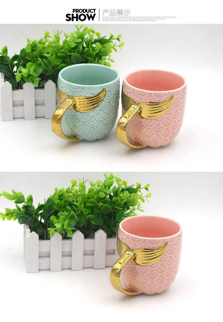 Mermaid Mug - Fish Scale and Tail Design Coffee Mug