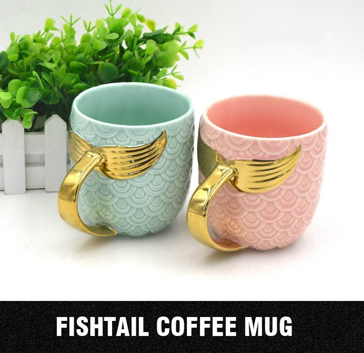 Mermaid Mug - Fish Scale and Tail Design Coffee Mug