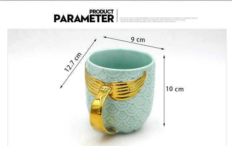 Mermaid Mug - Fish Scale and Tail Design Coffee Mug
