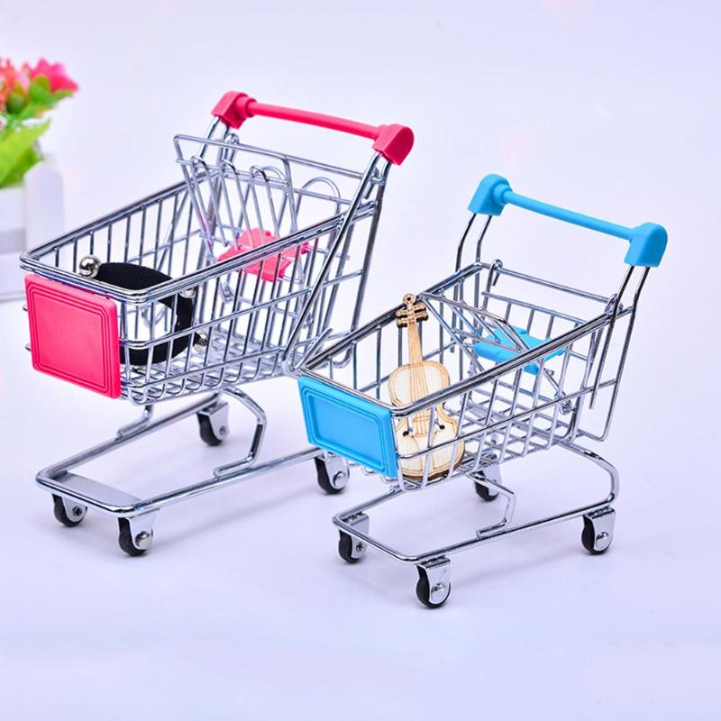 Miniature Shopping Cart - Desktop Office Tools Holder