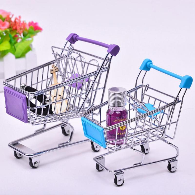 Miniature Shopping Cart - Desktop Office Tools Holder