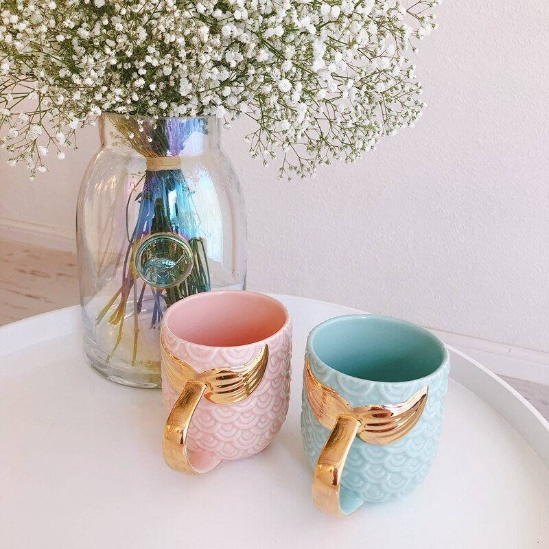 Mermaid Mug - Fish Scale and Tail Design Coffee Mug