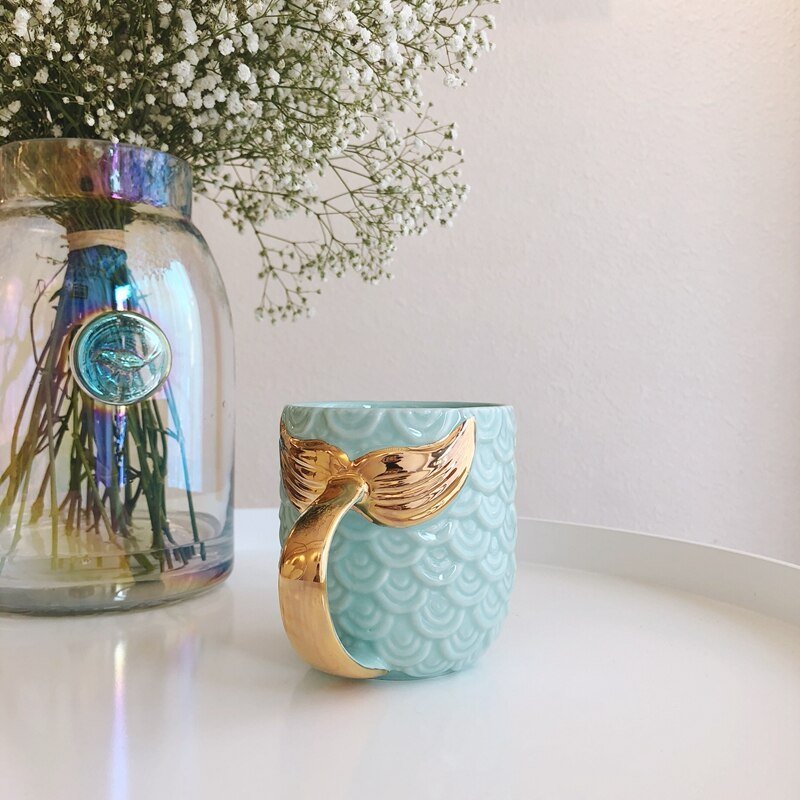 Mermaid Mug - Fish Scale and Tail Design Coffee Mug