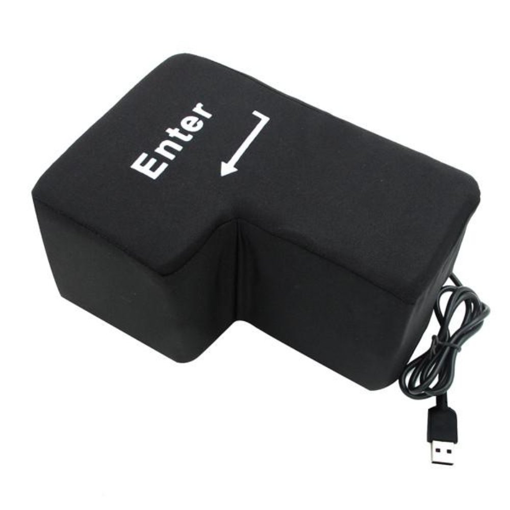 Stress Relieving Enter Button Pillow