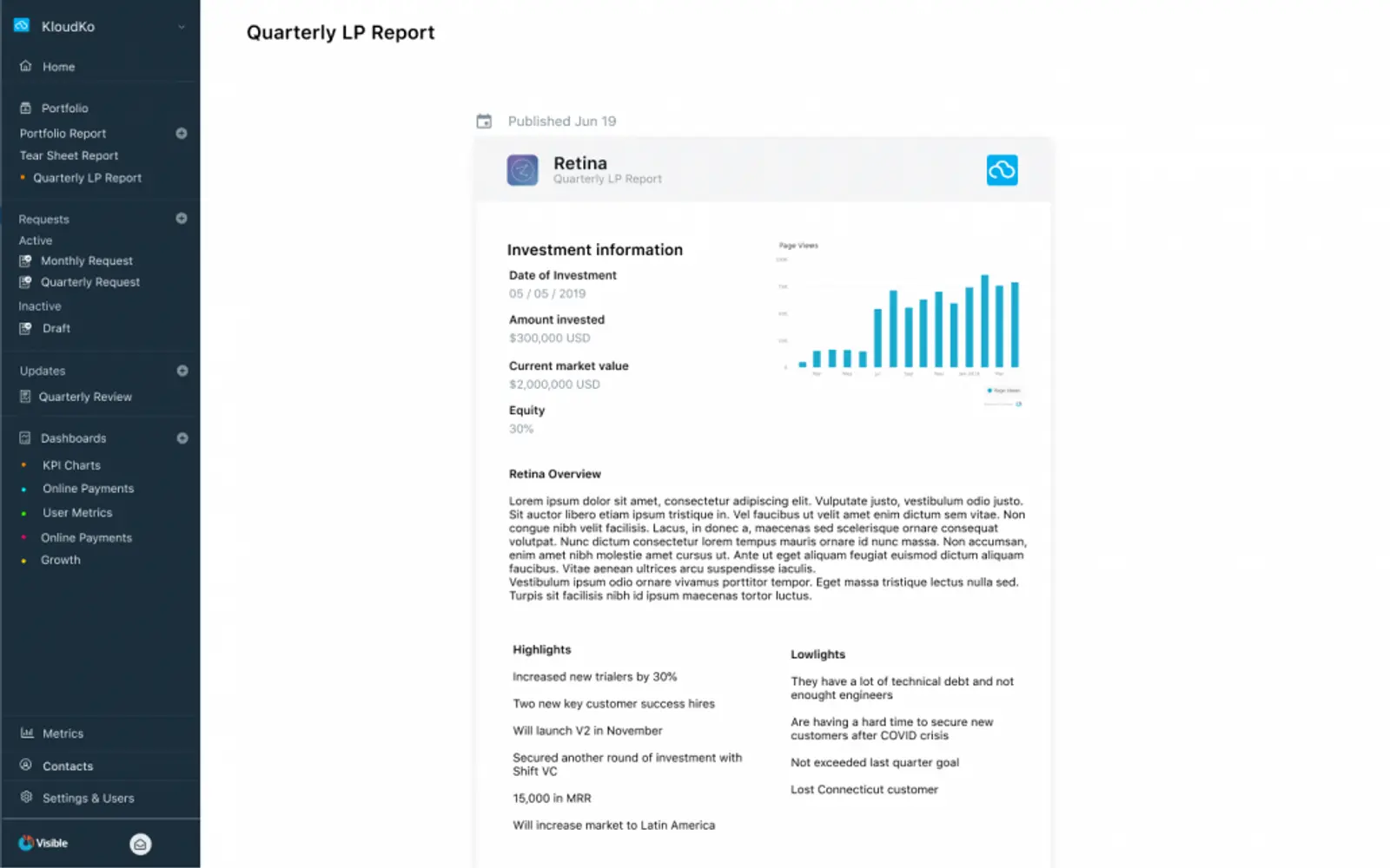 Tear Sheet 101 How to Build Them for Your VC Fund Visible.vc