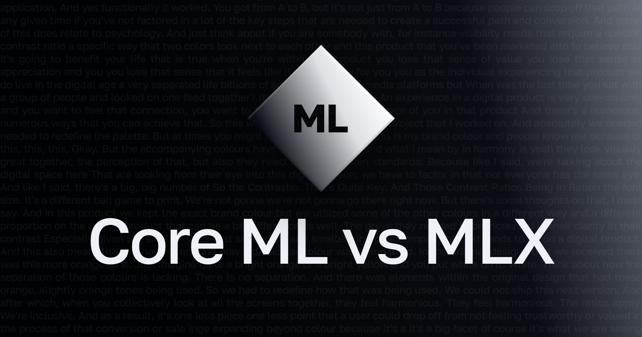 Why we chose Core ML over MLX