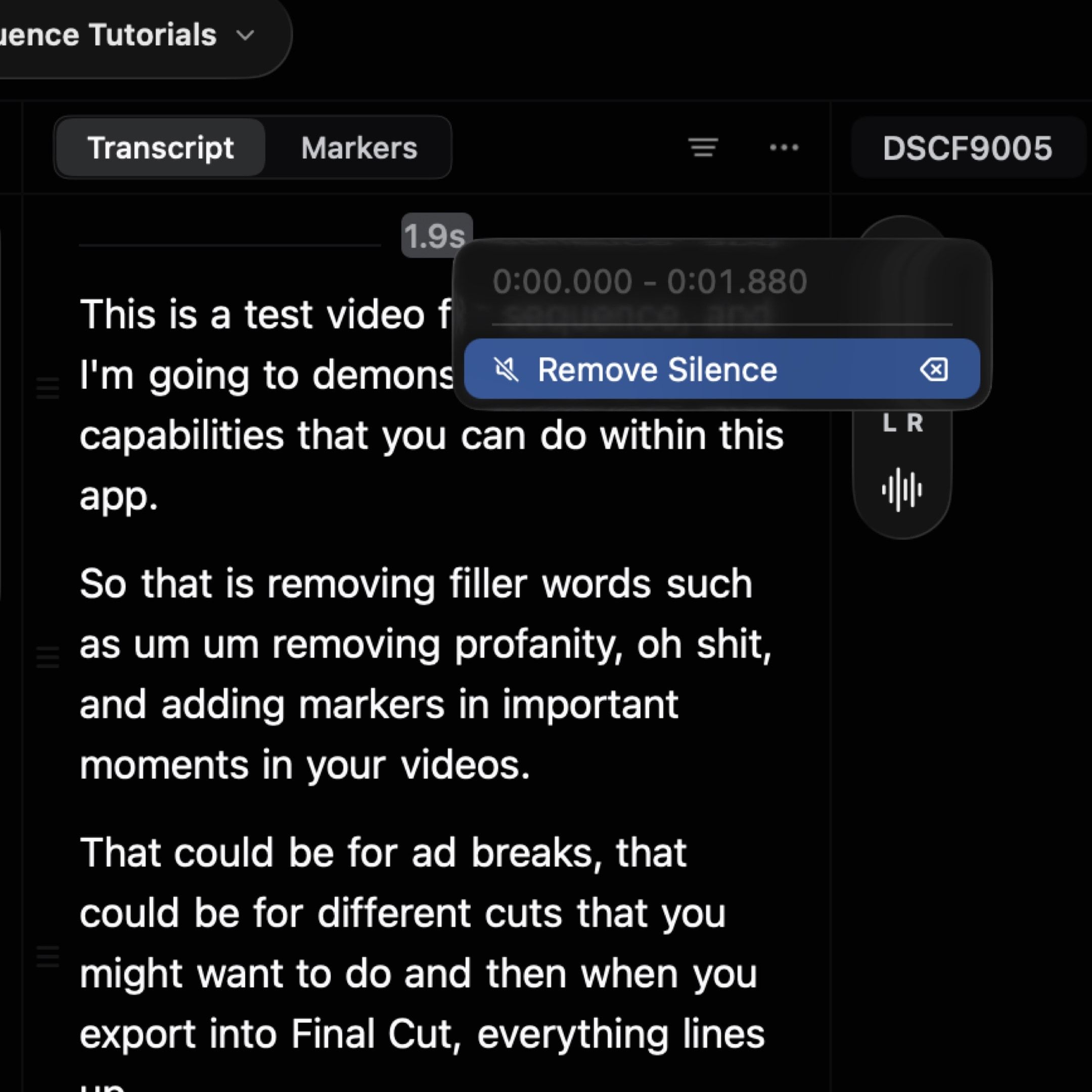 Silence Removal