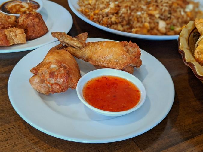 Sayap isi ($3 each) deboned and stuffed chicken wings