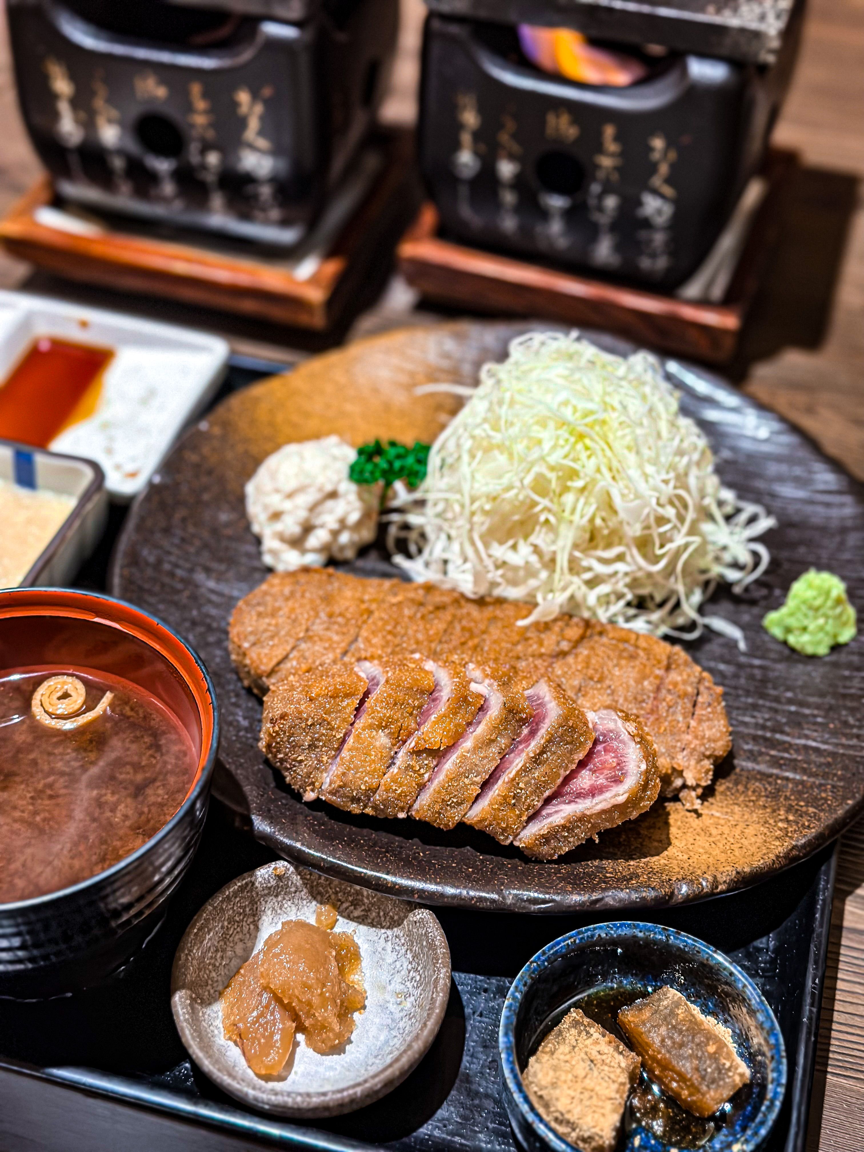 The gyukatsu set menu