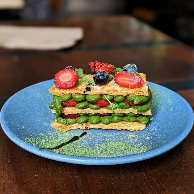 Matcha Mille Feuille ($8.5)