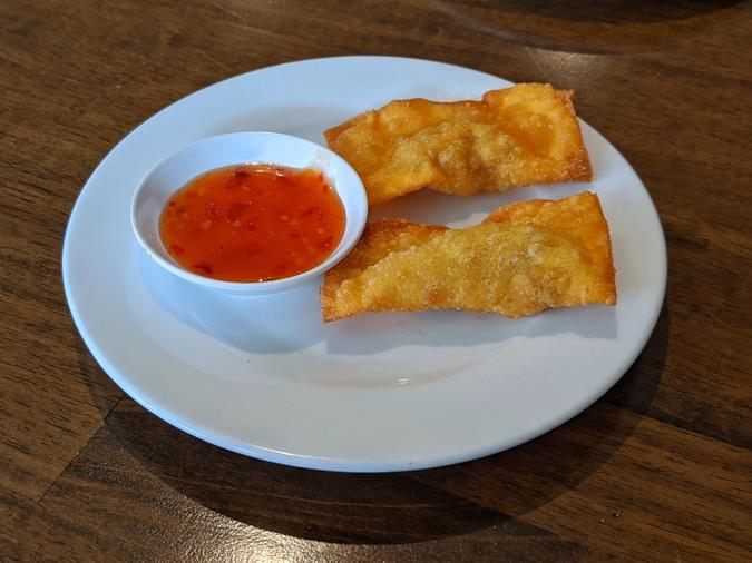 Pangsit goreng ($2 each) fried wonton