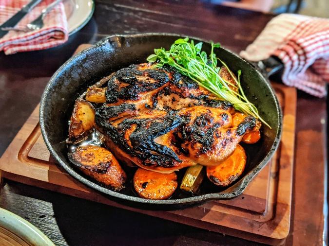Galetto al Forno - Spatchock cooked in the traditional wood-fired oven⠀
