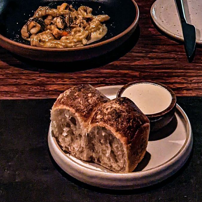 Whipped chicken & anchovy butter with bread