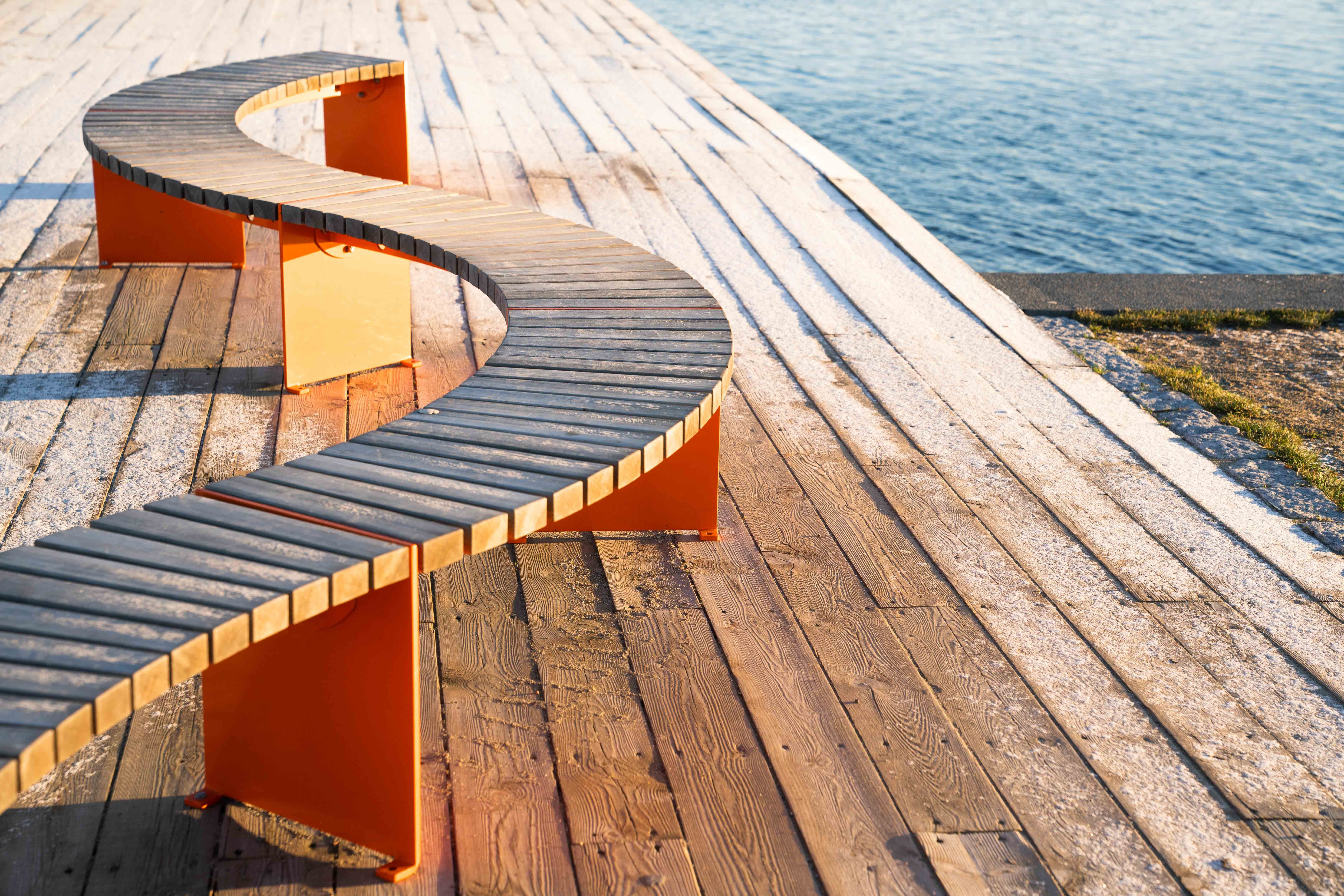 Benk på Kadettangen i Bærum 