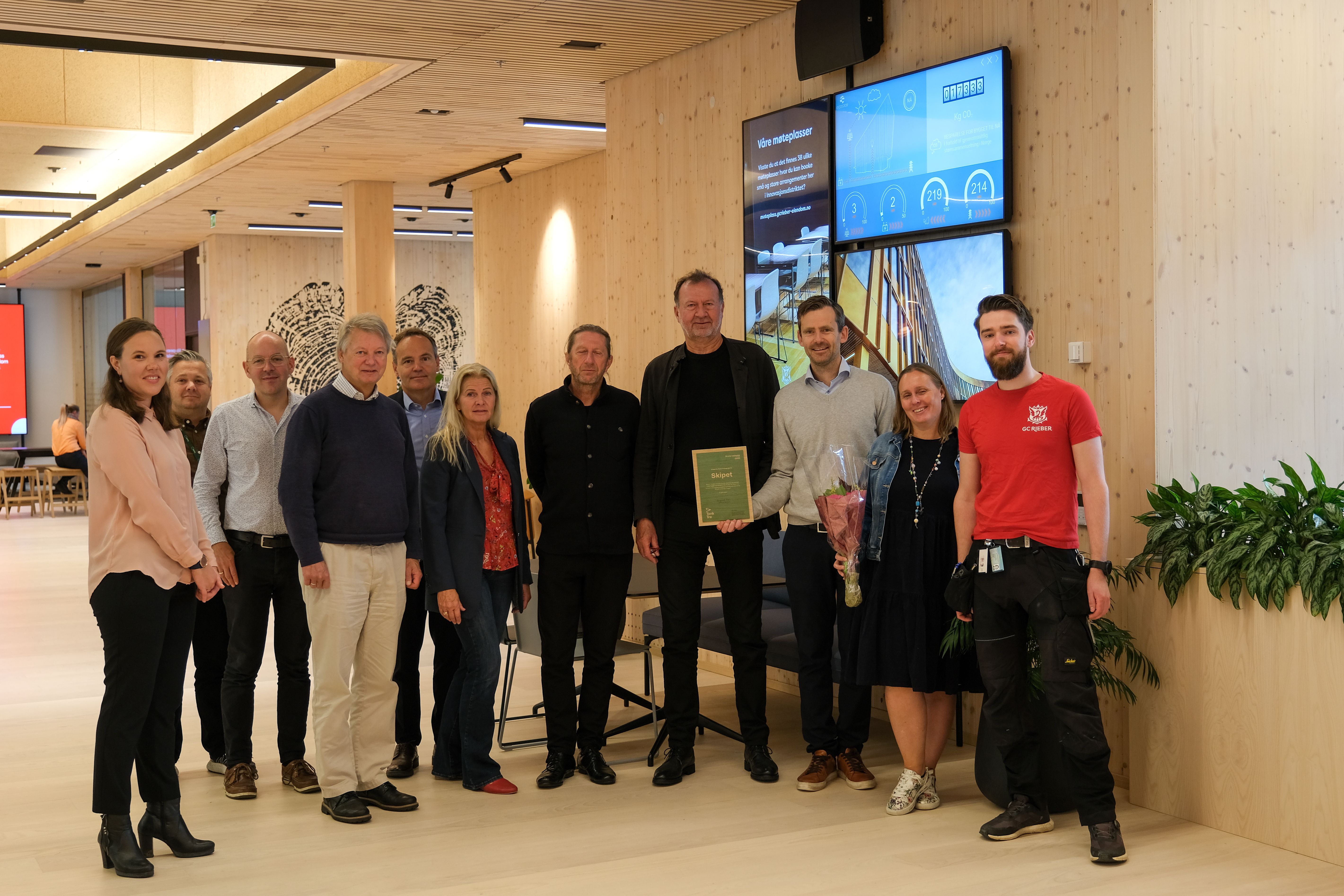 Overrekkelse av prisen for Årets trebygg 