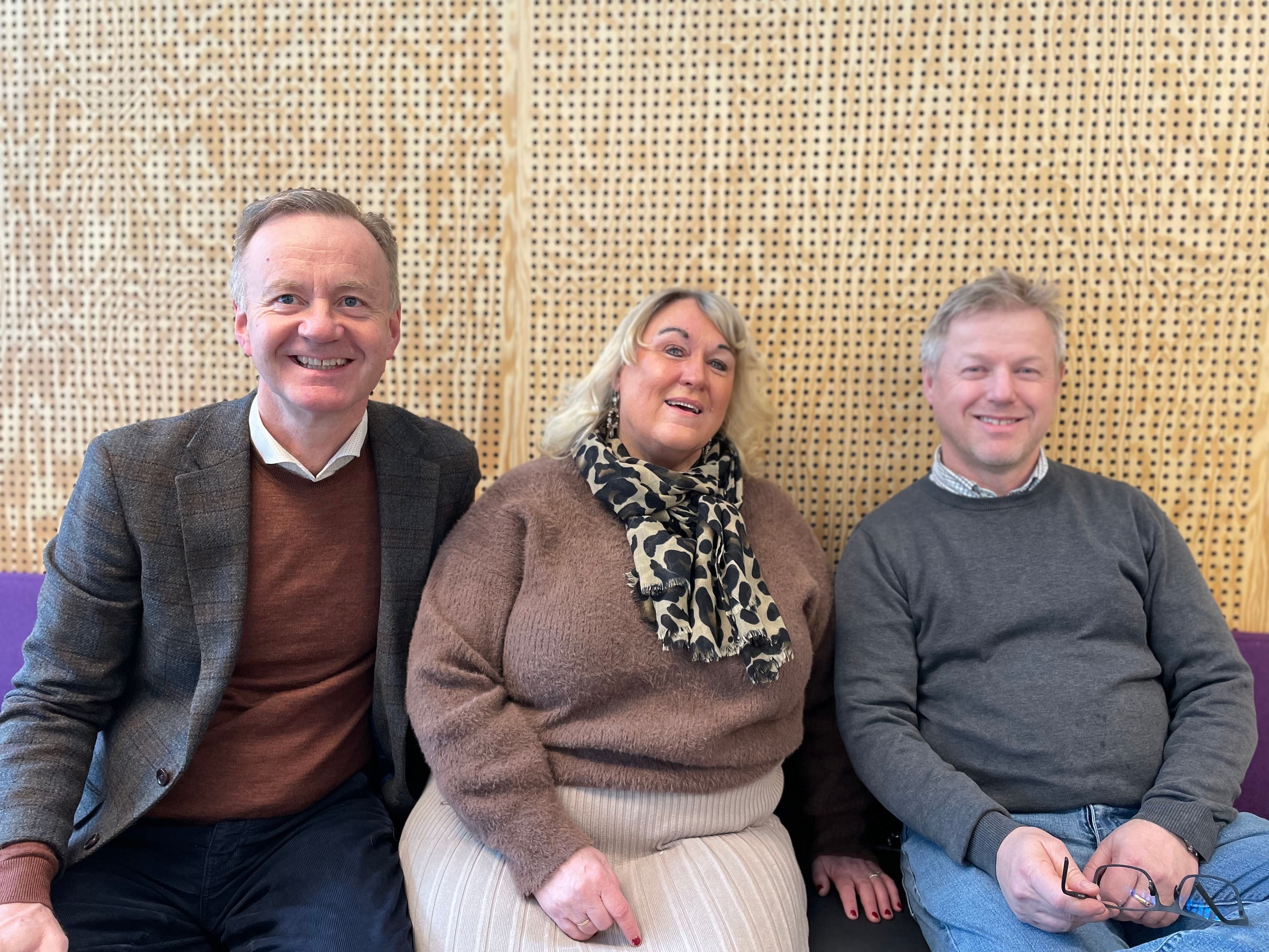 F.v: Arild Lande, næringssjef, Cathrine Hagen, kultursjef og Aasmund Aaseth, rektor