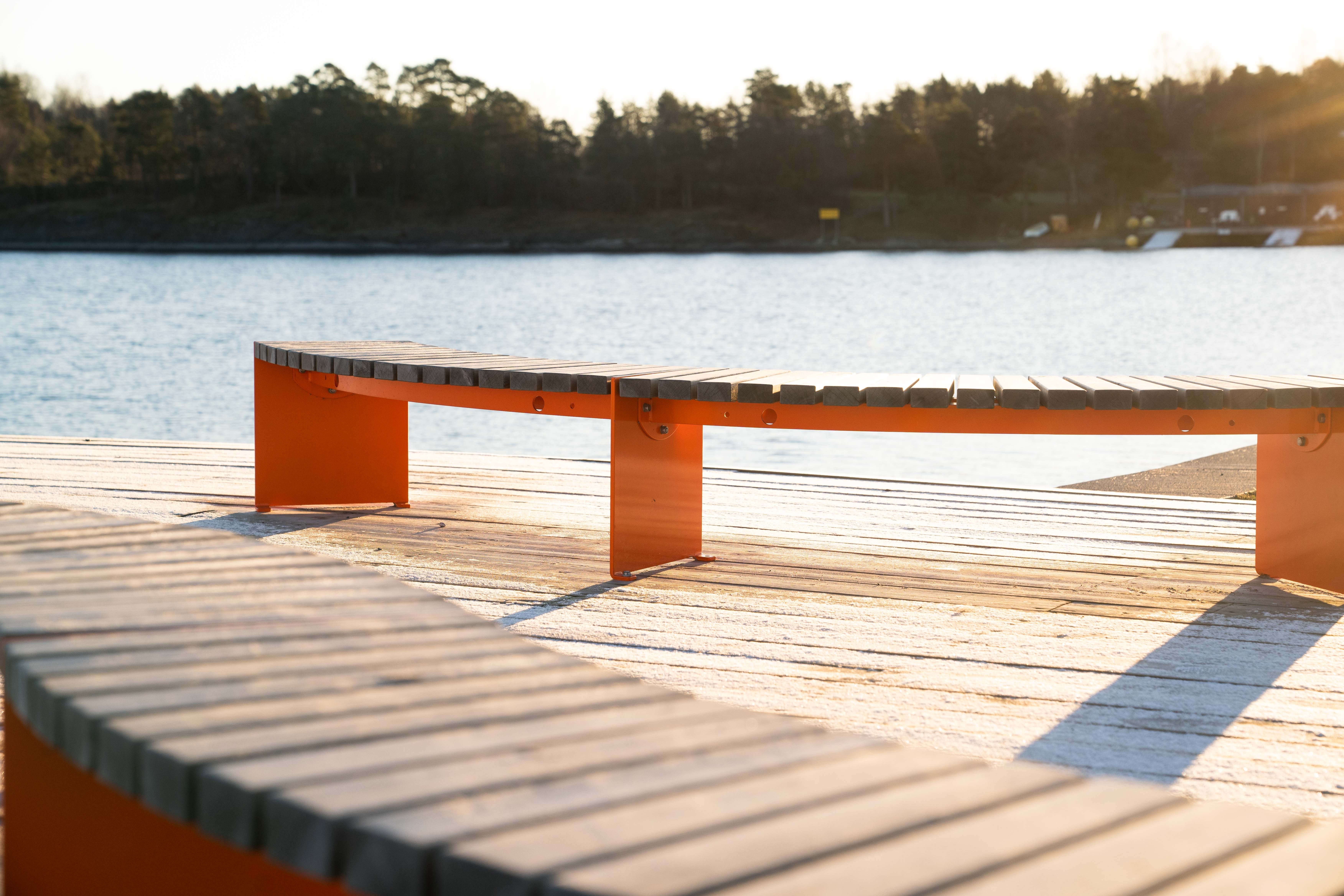 Benk på Kadettangen i Bærum. 