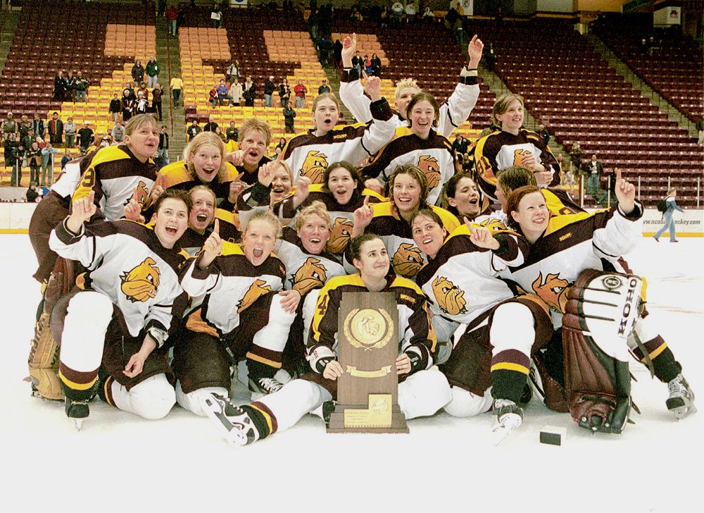 Minnesota-Duluth were crowned champions in the inaugural womens hockey national championship in 2001