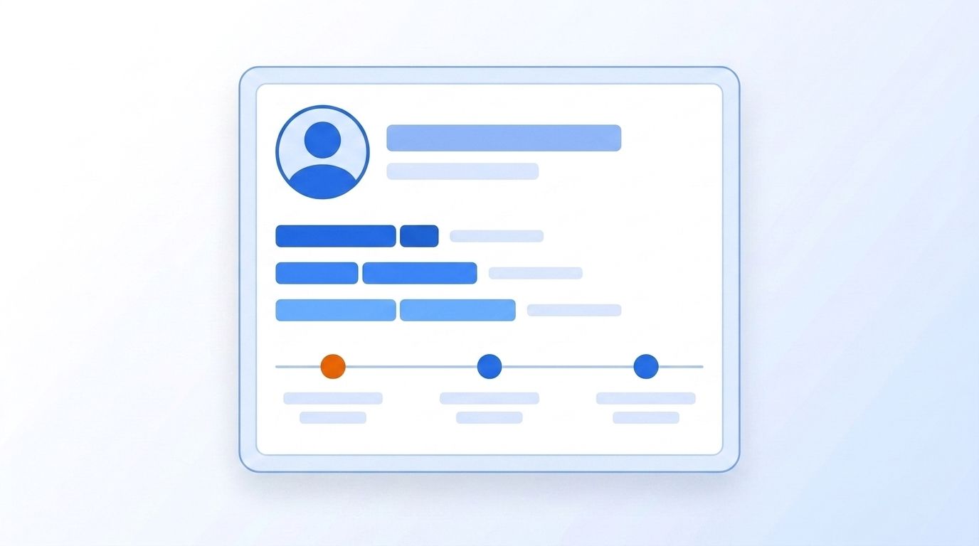 Candidate detail panel showing a score breakdown chart and signal timeline for a single sourced candidate