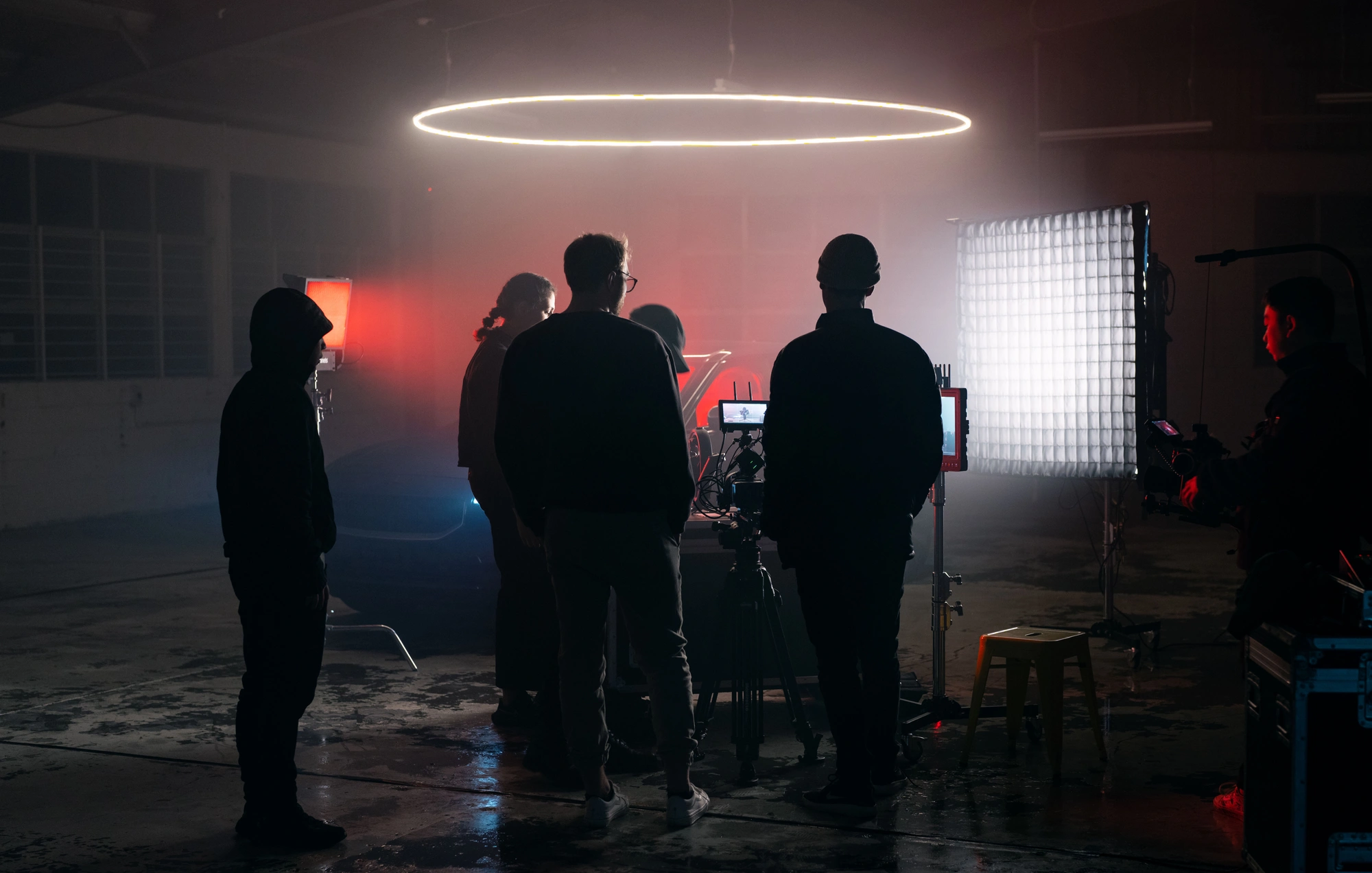 Behind the scenes shooting a product launch video