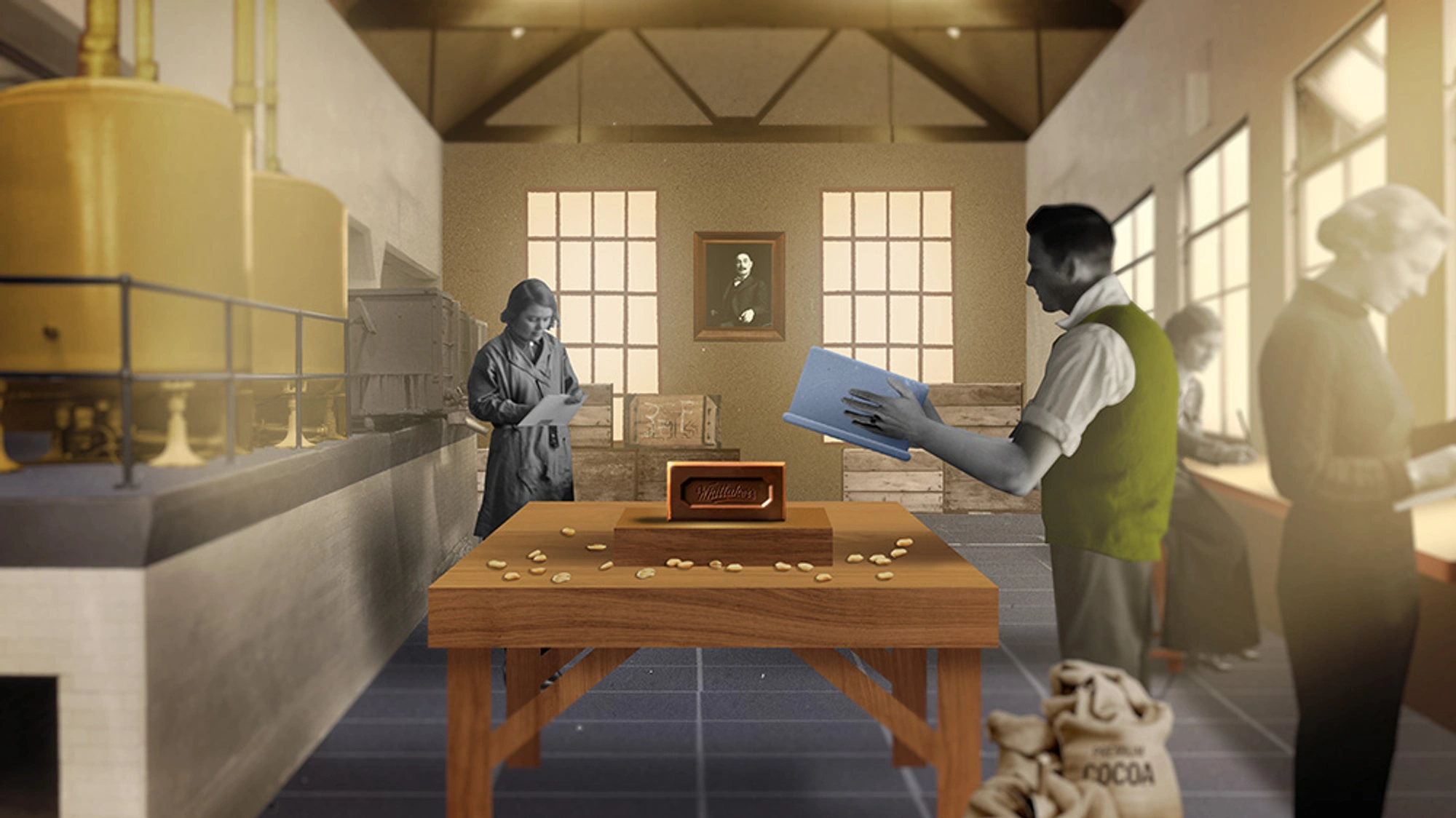 whittakers chocolate factory animated