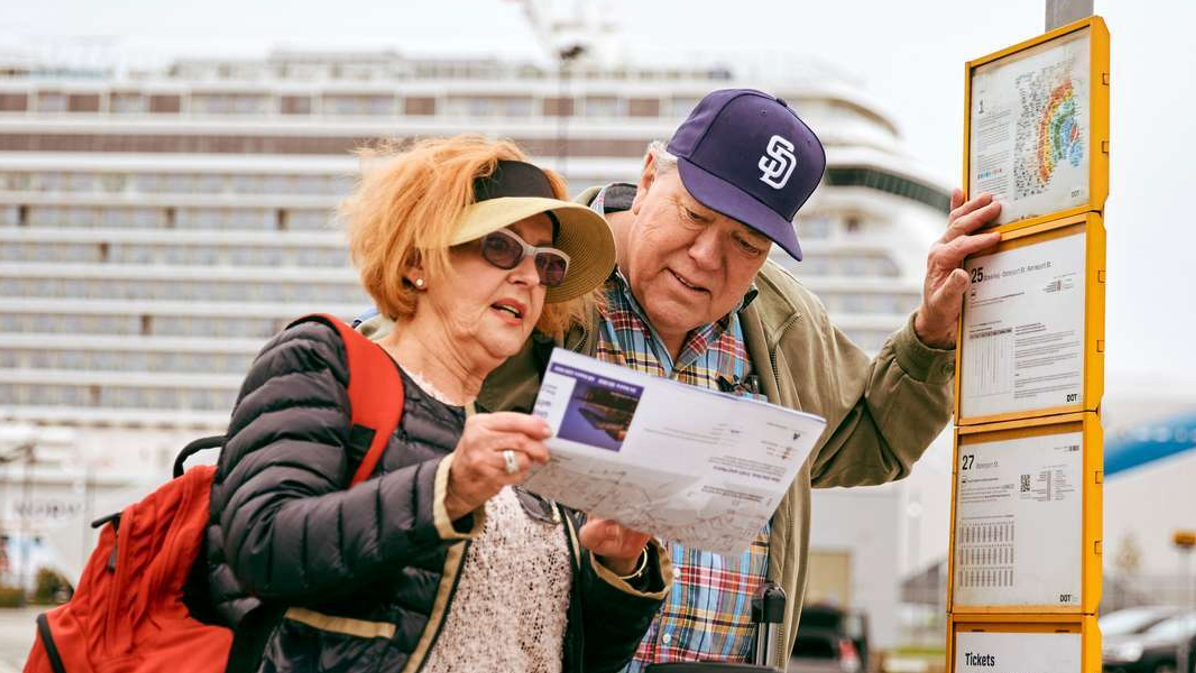 Tourists looking for information