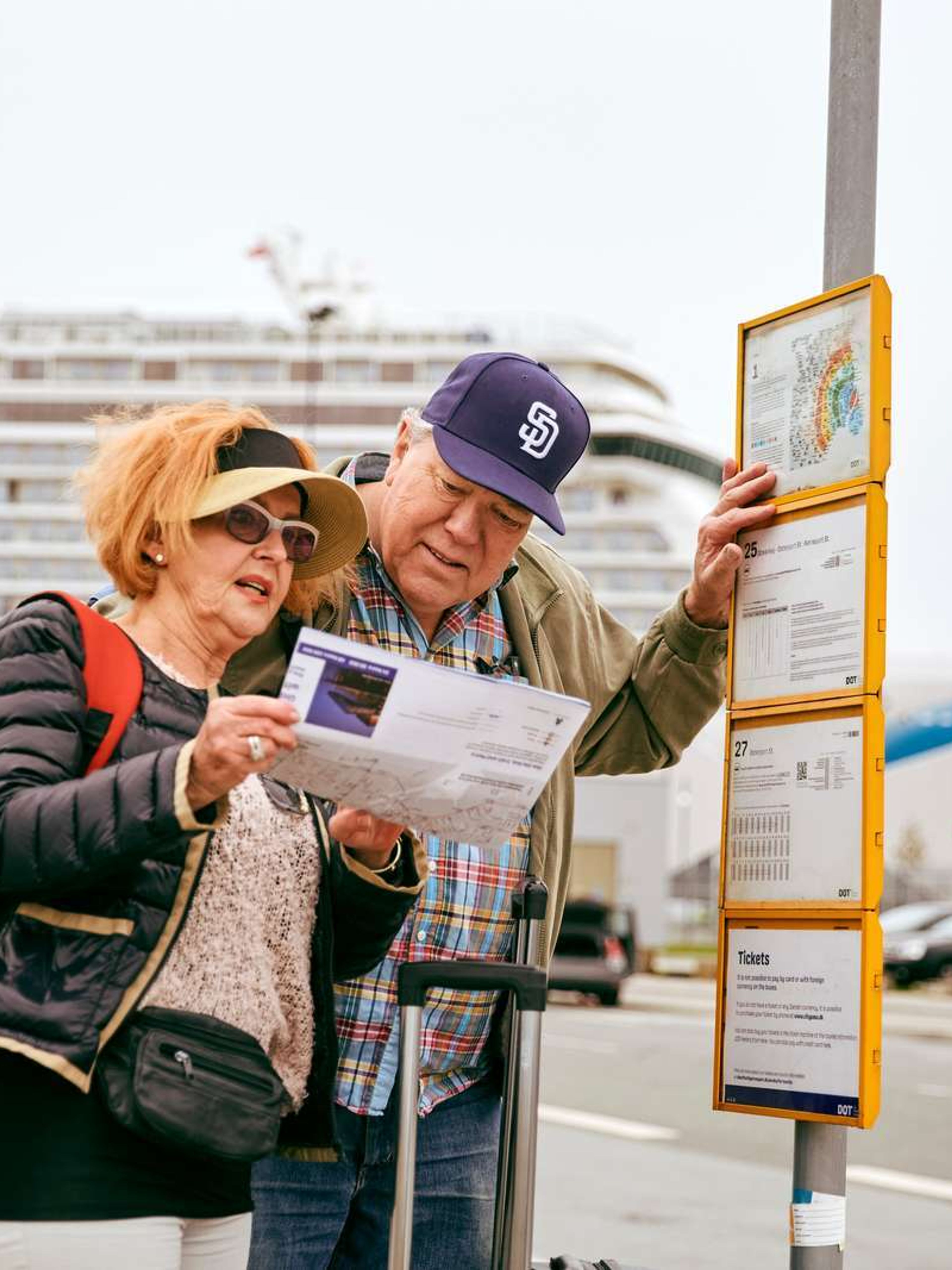 Tourists looking for information