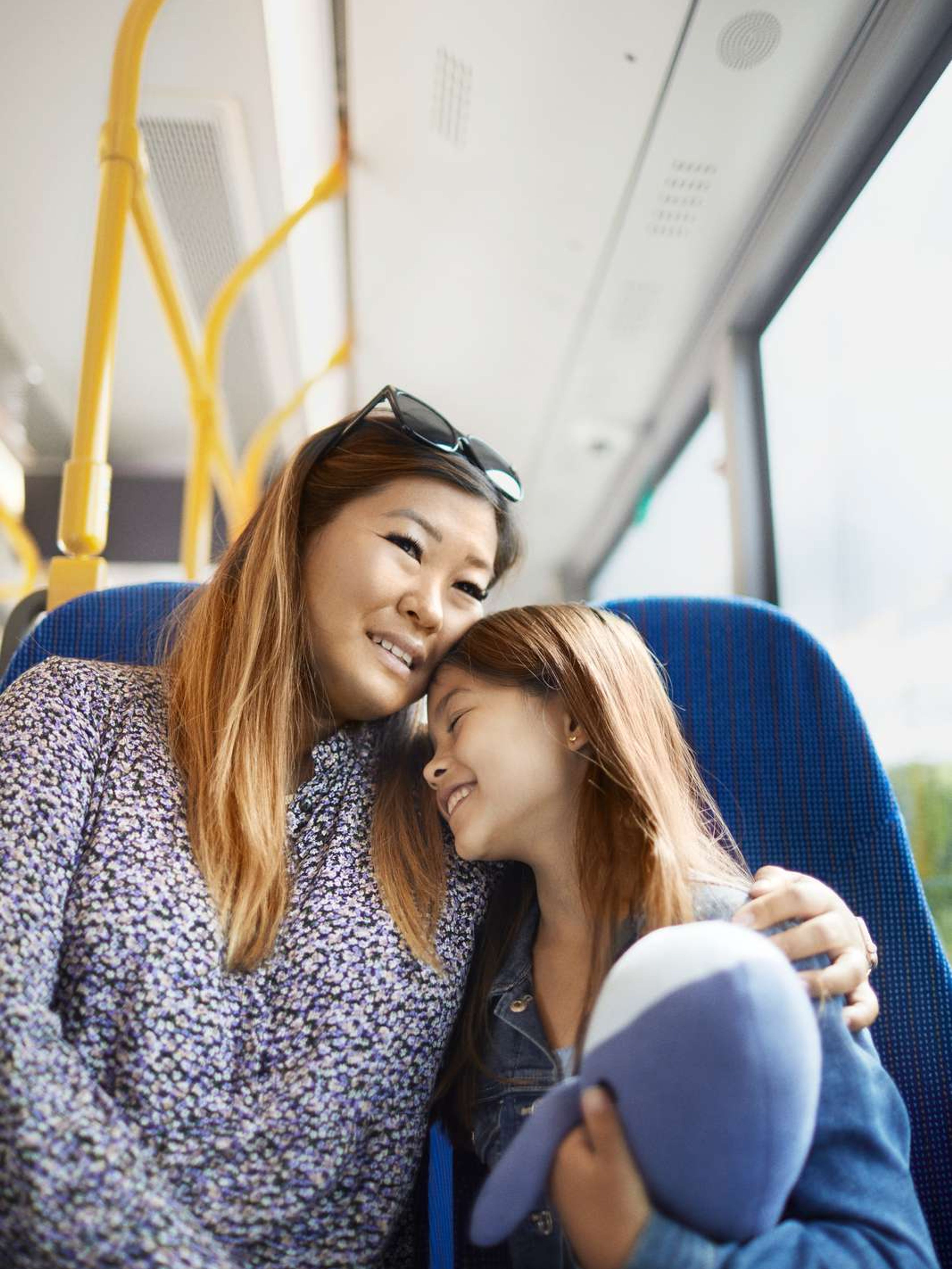 Mother and child on bus