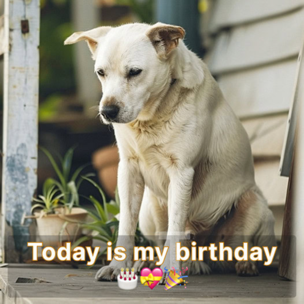 Today is my birthday, but I'm feeling sad since no one has reached out with a birthday message.