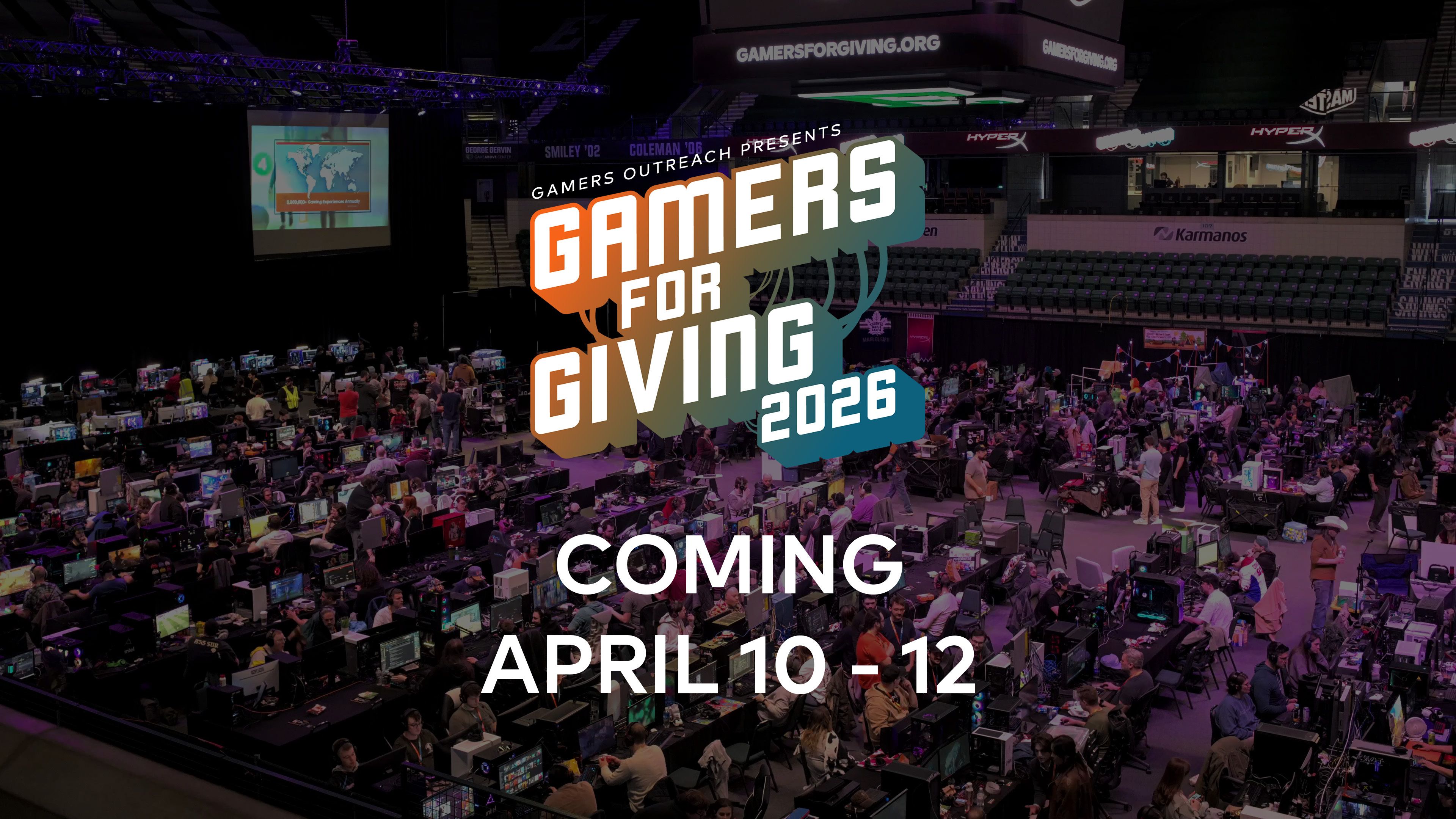 An image overlooking the GFG 2025 crowd, with the dates for GFG 2026 on embedded on the image.