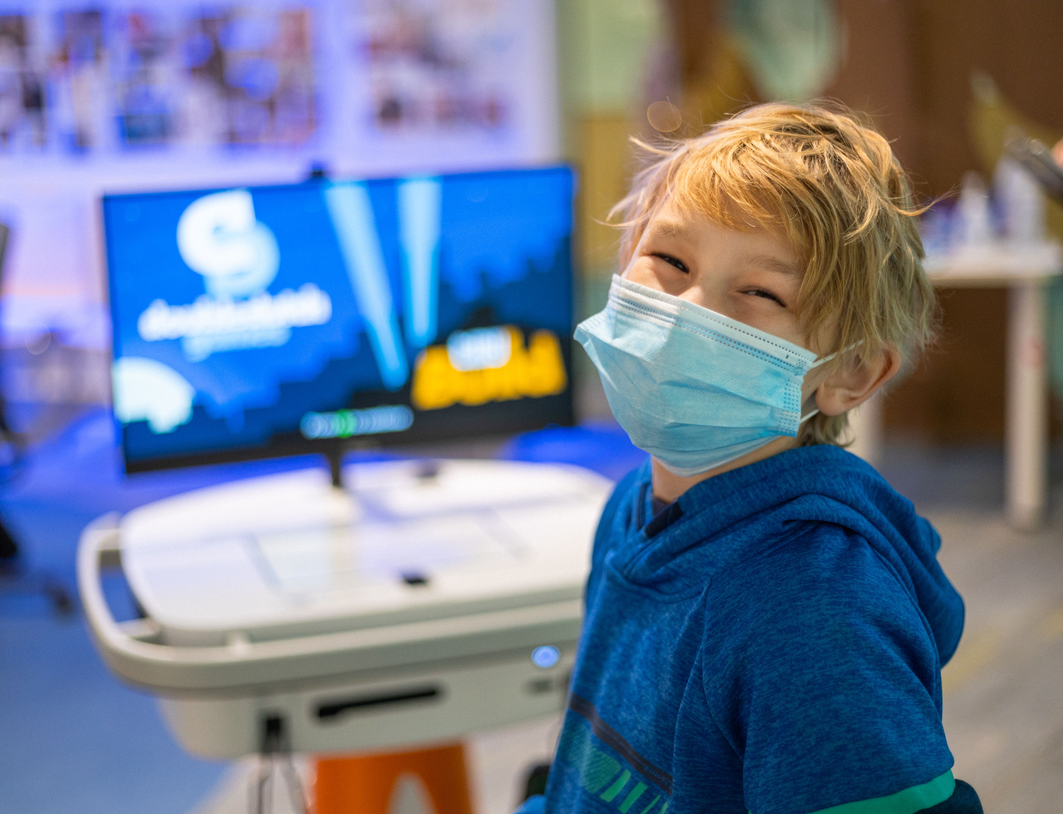 Gamers Outreach GO Kart providing play and activity to hospitalized kids