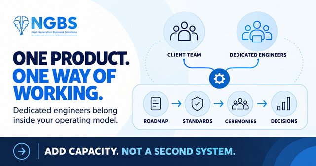 A dedicated engineering team should work inside your operating model