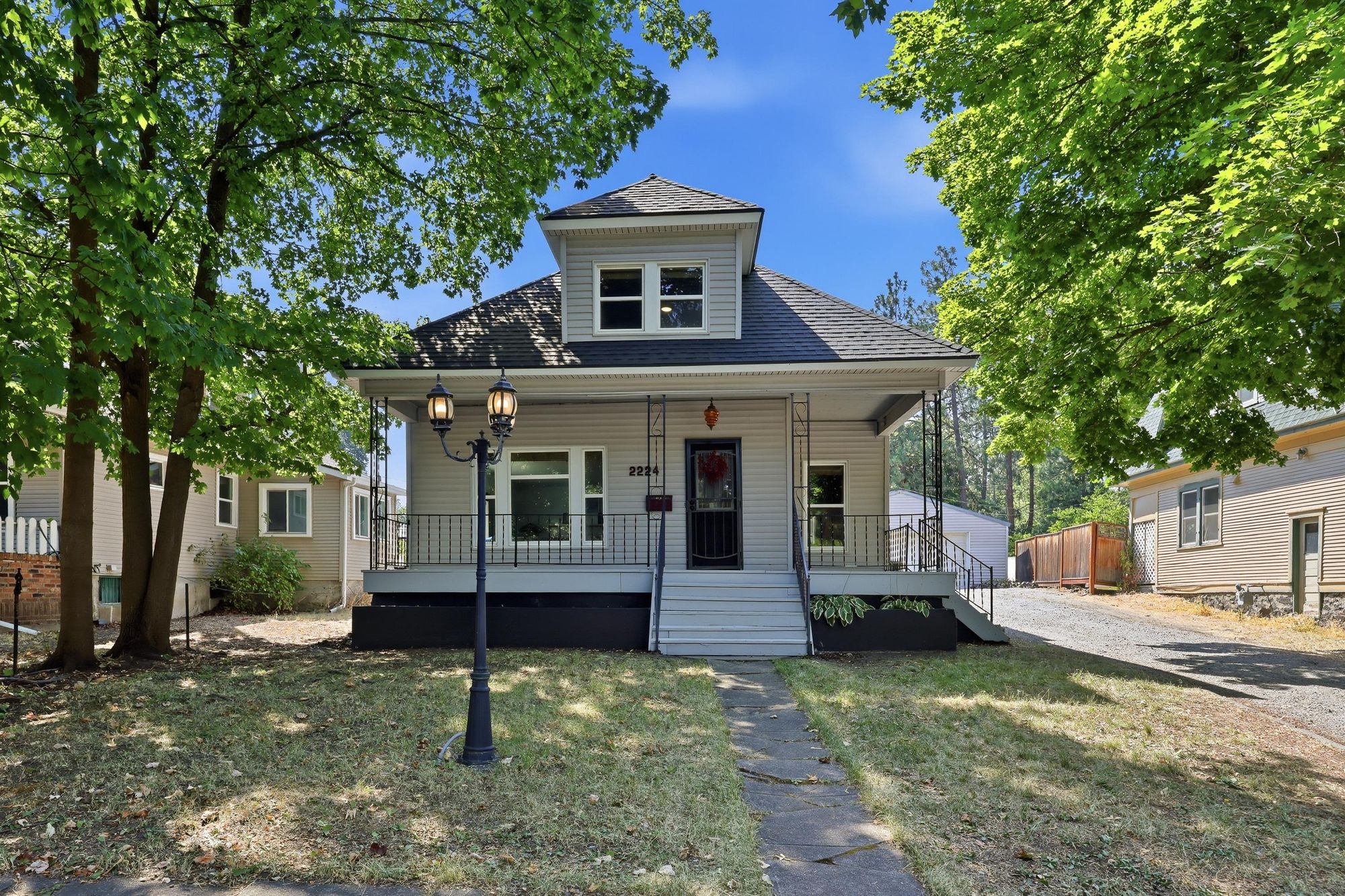 Porch-front charm on Grand Boulevard