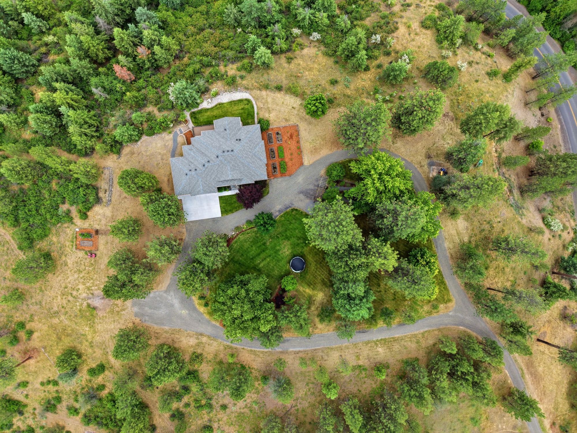 Aerial view of the property