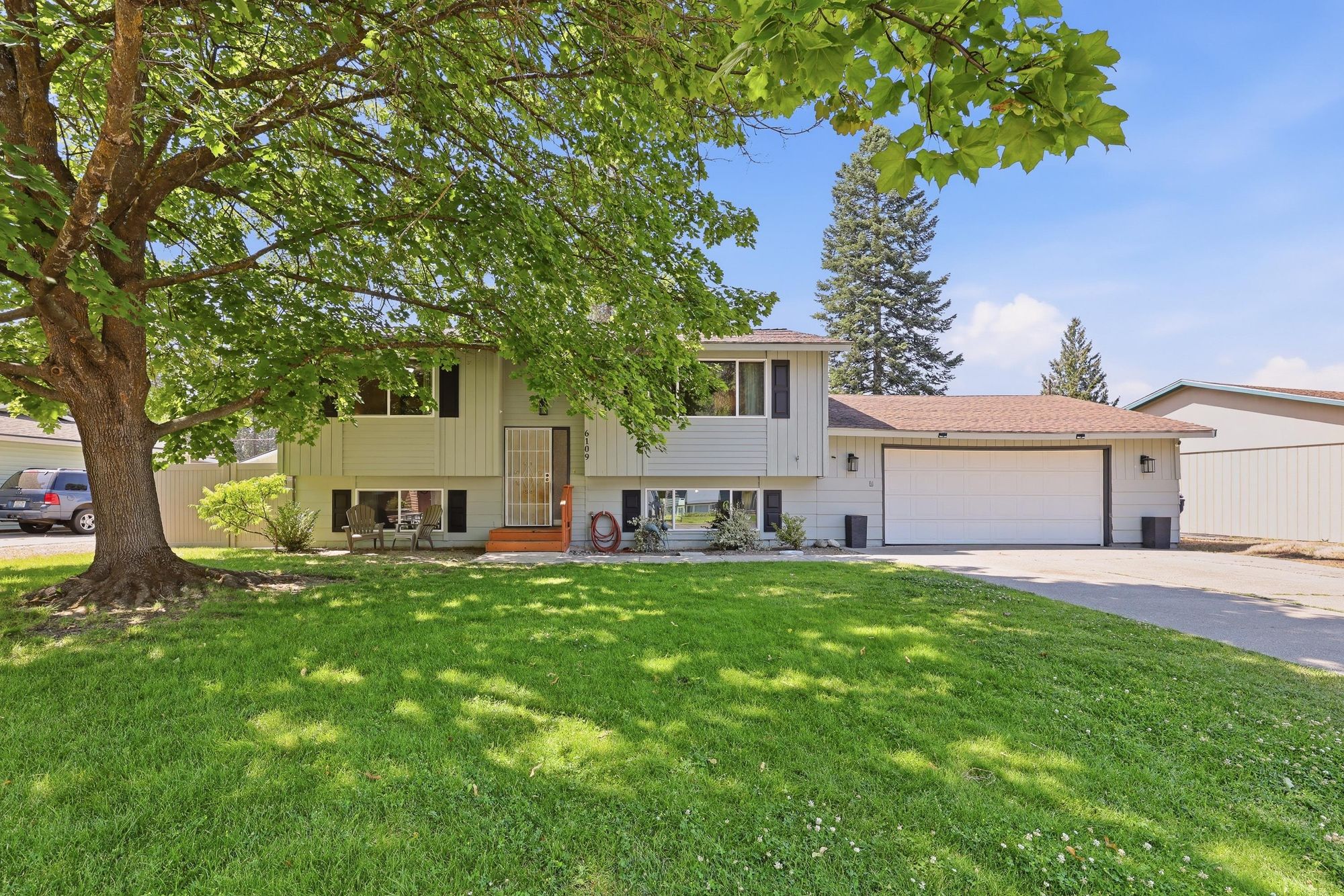 Split-level on a generous lot, with room to play